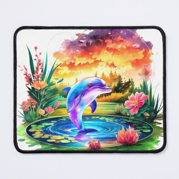 Item preview, Galactic Dolphin in Sunset Oasis designed and sold by ZetaDream.