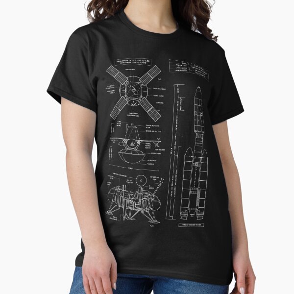 Item preview, Viking Program: Spacecraft and Lander (White Stencil - No Background) Vertical designed and sold by BGALAXY.