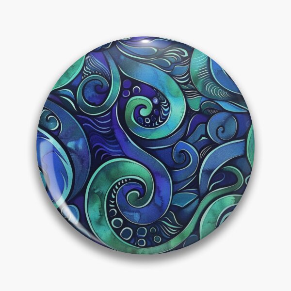 Item preview, New Zealand Paua Māori Pattern Koru Design 319 designed and sold by GrinGalore.