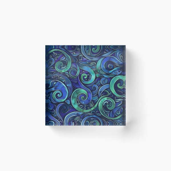 Item preview, New Zealand Paua Māori Pattern Koru Design 319 designed and sold by GrinGalore.