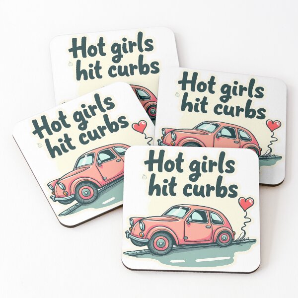 Item preview, Hot girls hit curbs car  designed and sold by Brizvid.