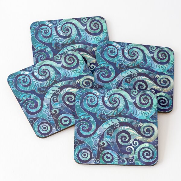 Item preview, New Zealand Paua Māori Pattern Koru Design 320 designed and sold by GrinGalore.