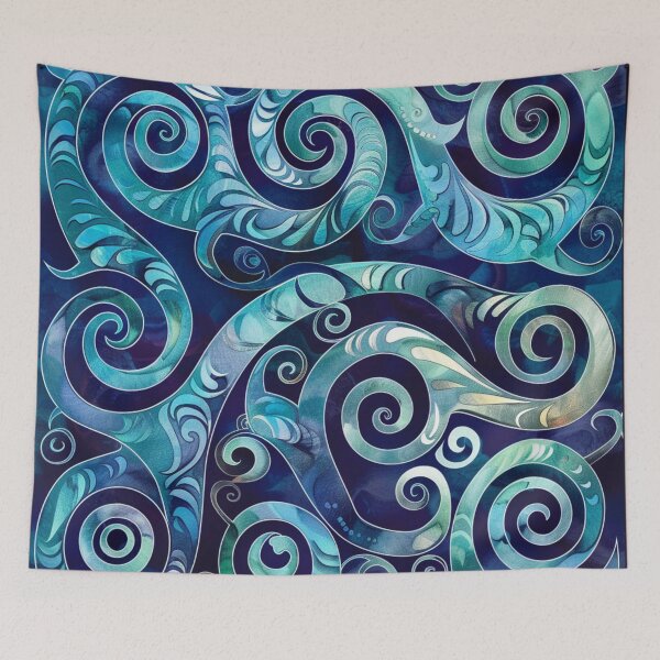 Item preview, New Zealand Paua Māori Pattern Koru Design 320 designed and sold by GrinGalore.