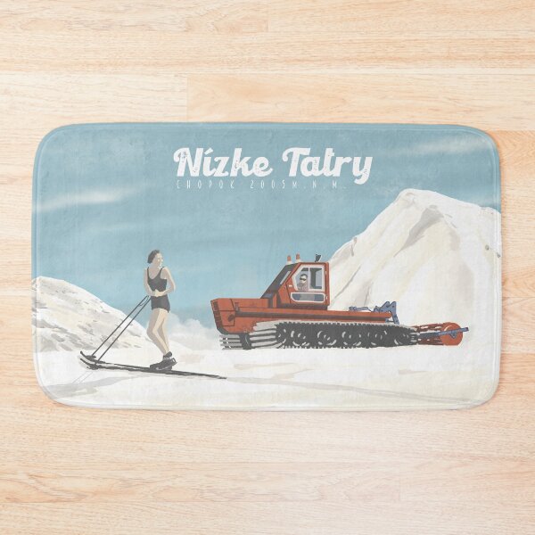 Item preview, Retro skier in the Tatra mountains - Nízke Tatry designed and sold by WHTDG.