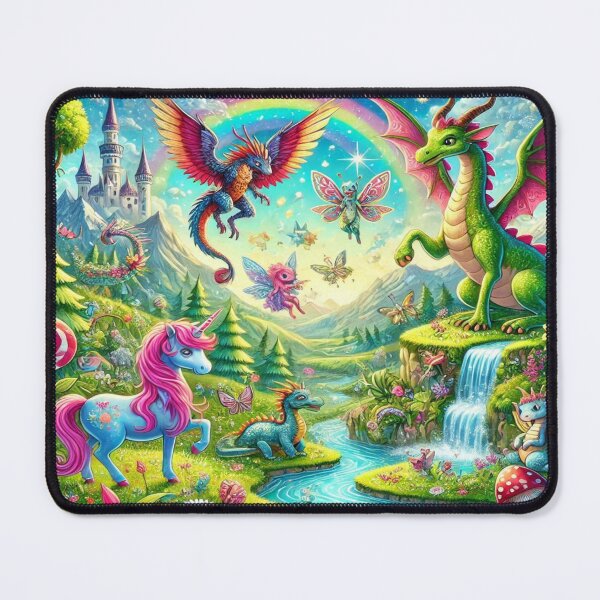 Item preview, A magical landscape full of fantastic creatures – a watercolor that enchants designed and sold by FotoworldEdel.