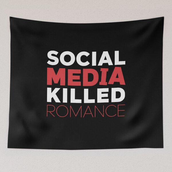Item preview, Social Media Killed Romance - Perfect gift for anyone reflecting on how social media impacts modern love. designed and sold by ZyziowskyArt.