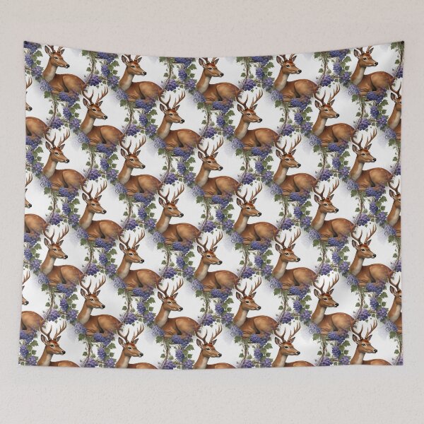 Item preview, Arkansan State Deer And Grape Vine Pattern Design designed and sold by taiche.