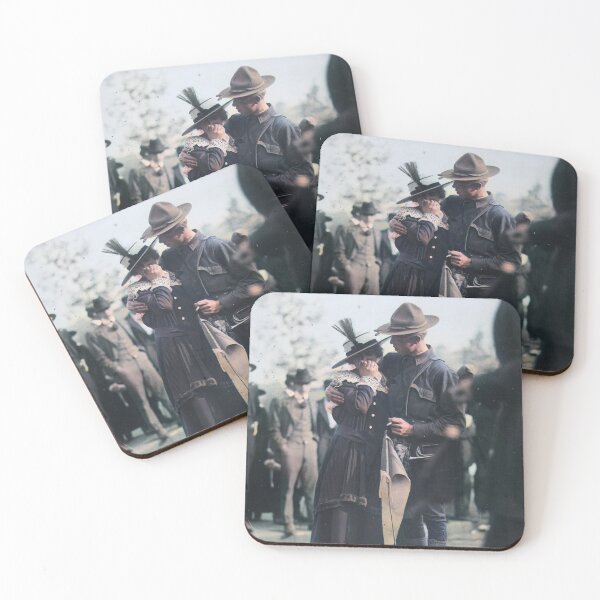 Item preview, U.S. soldier saying goodbye designed and sold by 19th Century in Color.