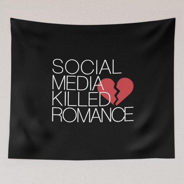 Item preview, Social Media Killed Romance - Perfect gift for anyone reflecting on how social media impacts modern love. designed and sold by ZyziowskyArt.