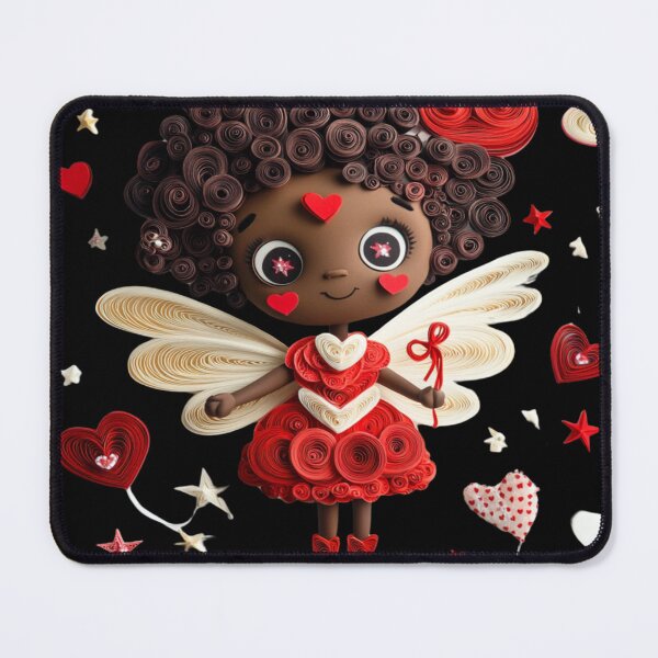 Item preview,  African American Cute Cupid Girl designed and sold by PrintsByFrank.