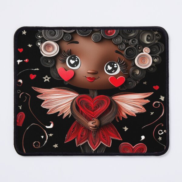 Item preview, African American Cute Cupid Girl designed and sold by PrintsByFrank.
