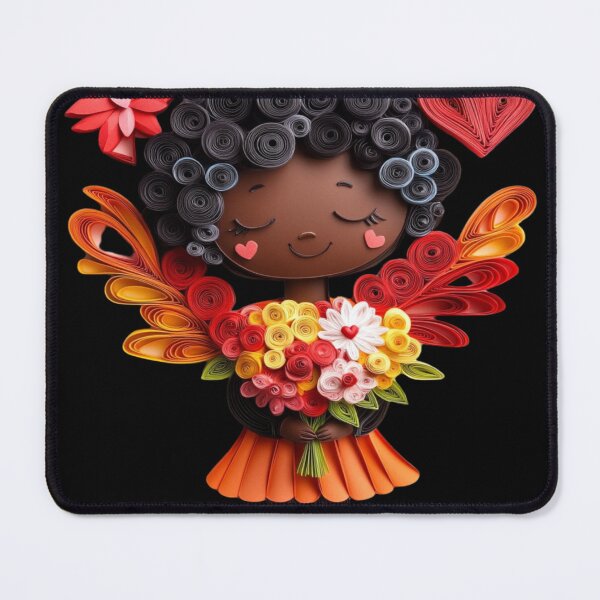 Item preview, African American Cute Cupid Girl designed and sold by PrintsByFrank.