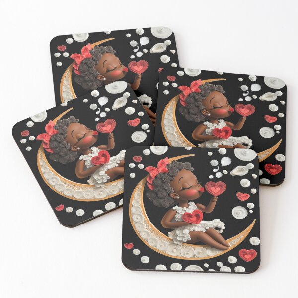 Item preview, African American Cute Cupid Girl designed and sold by PrintsByFrank.