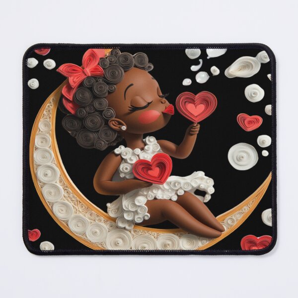 Item preview, African American Cute Cupid Girl designed and sold by PrintsByFrank.
