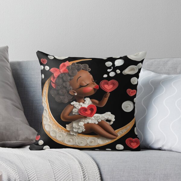 Artikelvorschau, Afroamerikaner süßes Amor-Mädchen entworfen und verkauft von PrintsByFrank.