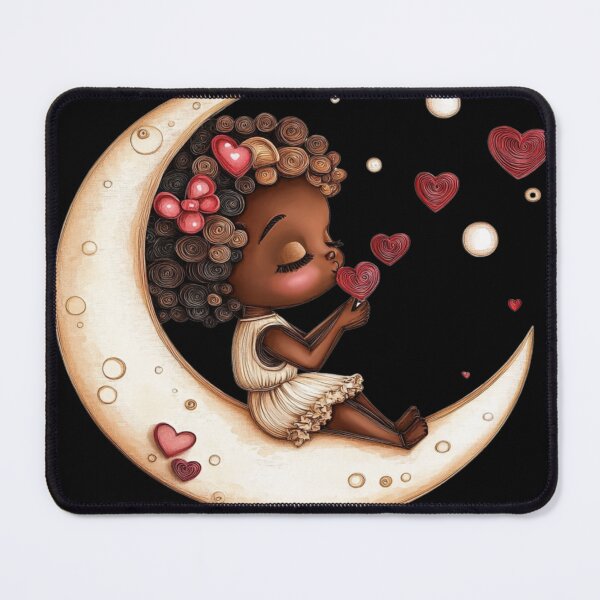 Item preview, African American Cute Cupid Girl designed and sold by PrintsByFrank.