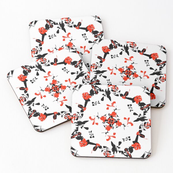 Item preview, Red and Black Floral Abstract designed and sold by Jessielee72.
