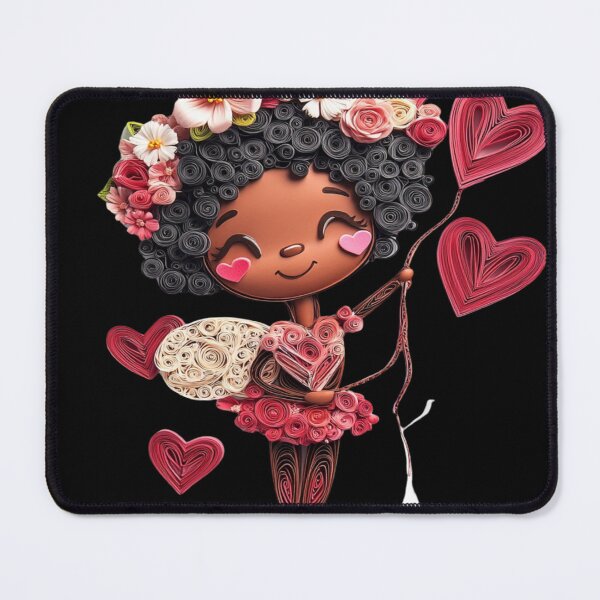 Item preview, African American Cute Cupid Girl designed and sold by PrintsByFrank.
