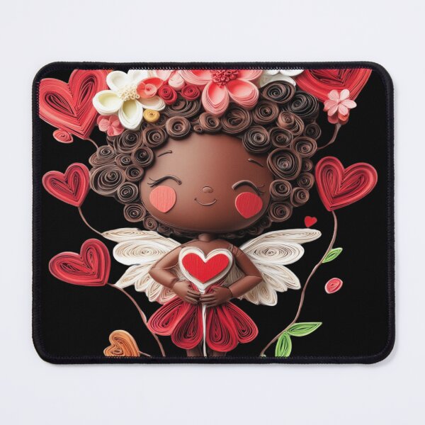 Item preview, African American Cute Cupid Girl designed and sold by PrintsByFrank.