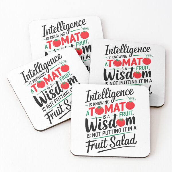 Item preview, Tomato Wisdom Funny Food Quote designed and sold by ZetaDream.