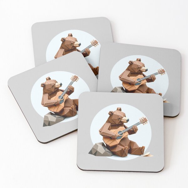 Item preview, Bear and music - Bear Guitar - Wild and music - Animal and Guitar - forest life - music as hobby designed and sold by DekoDesignsHub.