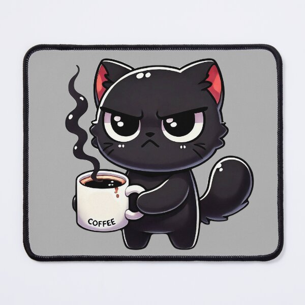 Item preview, Grumpy Cat Drinking Coffee designed and sold by Lorefinder.