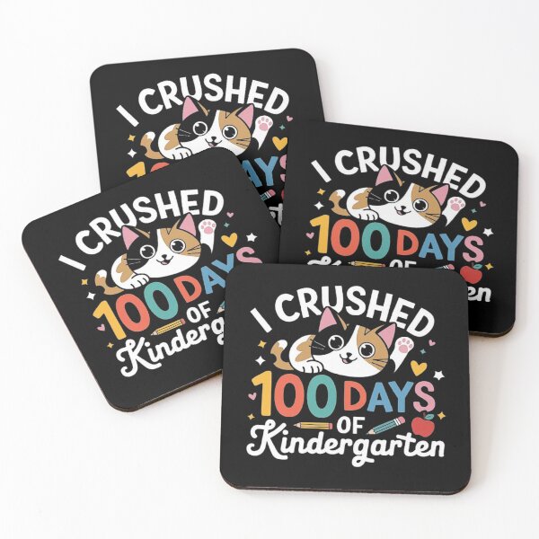 Item preview, I Crushed 100 Days of Kindergarten Cute Cat Design designed and sold by love3617.