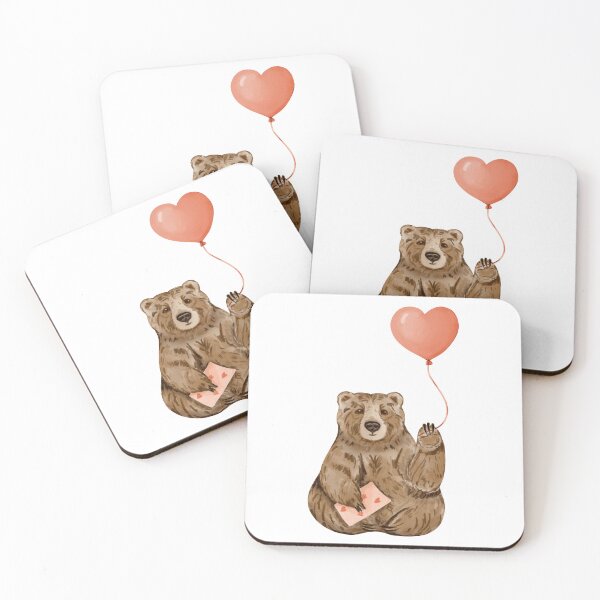 Item preview, Watercolor bear with heart clipart, bear clipart, Valentine clipart, Valentine Sticker, Love print designed and sold by alladorofieieva.