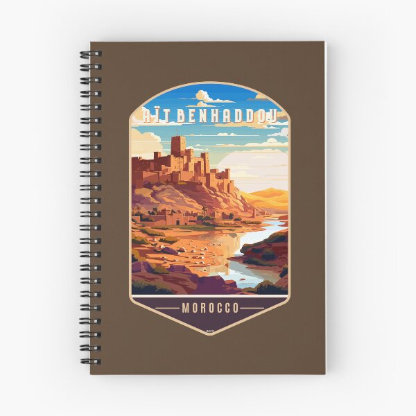 Item preview, Aït Benhaddou Morocco Ouarzazate Retro Travel Poster Sticker T-Shirt 01 designed and sold by LocationInks.
