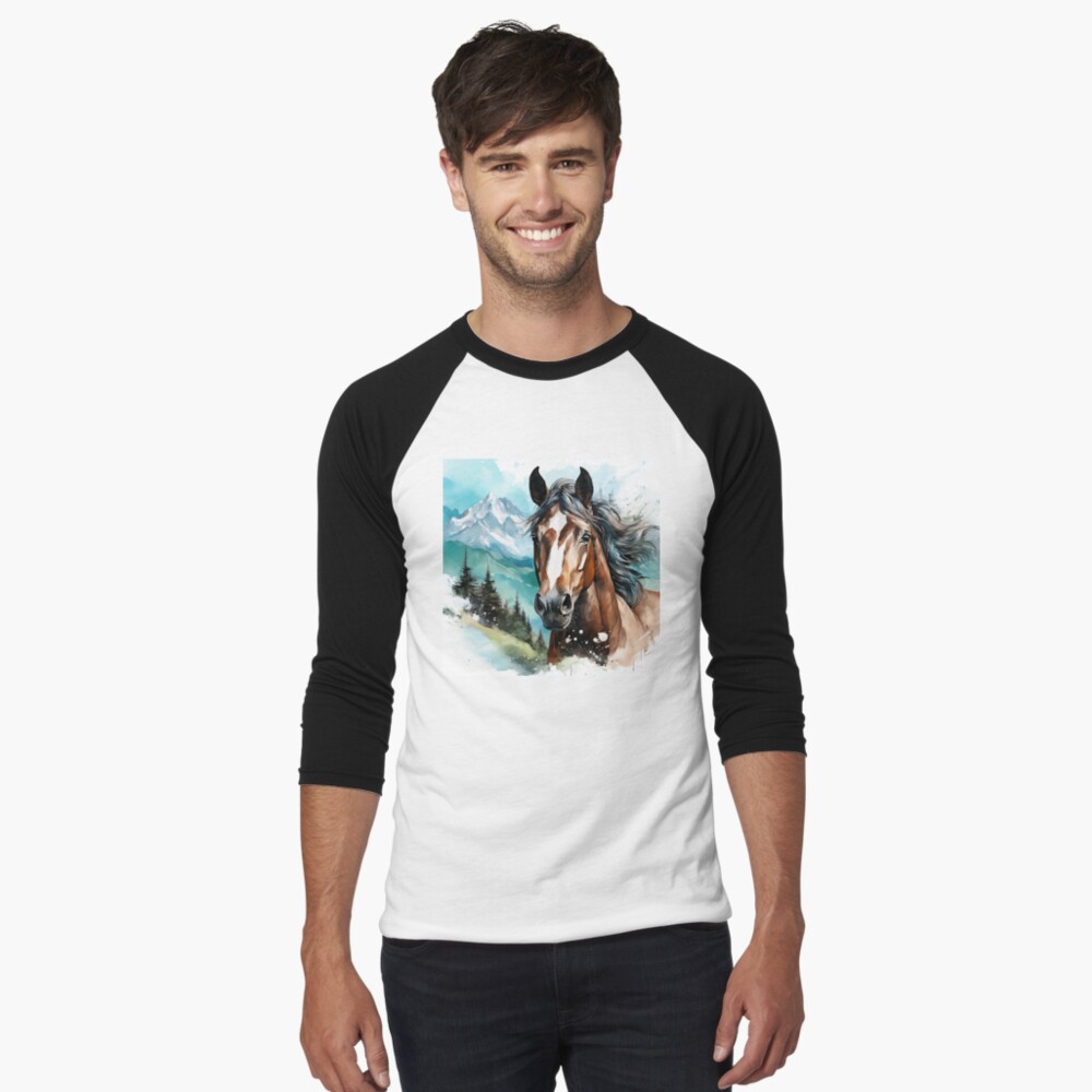 Aperçu de l'œuvre T-shirt baseball manches ¾ créée et vendue par ChippyChics.