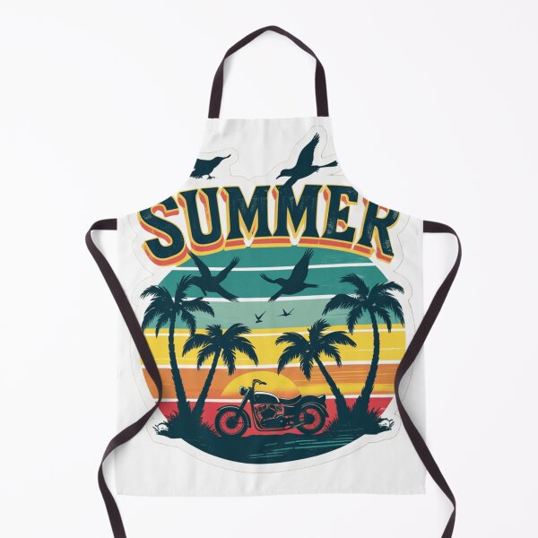 Item preview, Copy of Retro Summer Palm Tree and Motorcycle Sticker - Vintage Beach Vibes designed and sold by Kawaii Planet Studio.