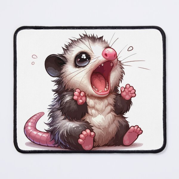 Item preview, Screaming cartoon opossum designed and sold by DuskTillDown.