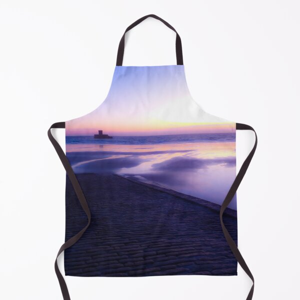 Item preview, Purple Sunset at La Rocco Tower, St. Ouen Jersey – Serene Coastal Landscape Art designed and sold by MajikFlower.
