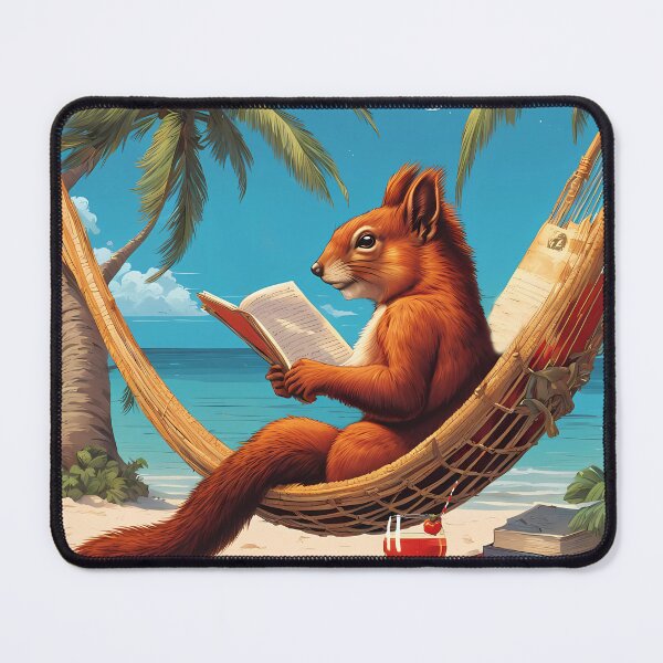 Item preview, Red Squirrel relaxing in a hammock designed and sold by Colin Bentham.