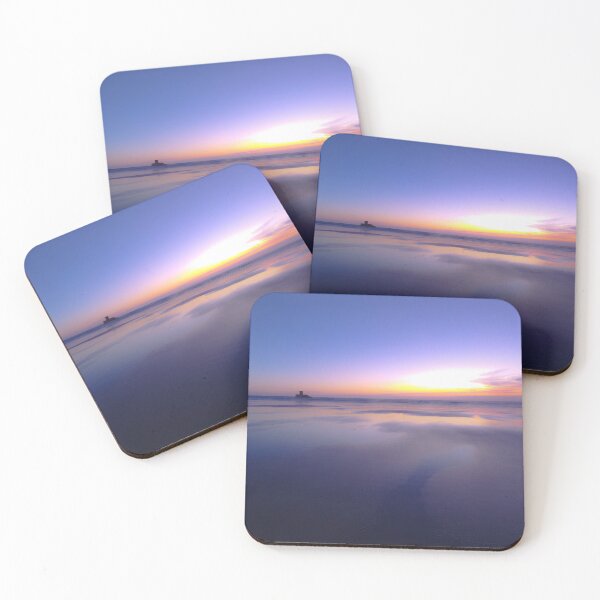 Item preview, Sunset by La Rocco Tower, Jersey – Scenic Coastal Evening Art designed and sold by MajikFlower.