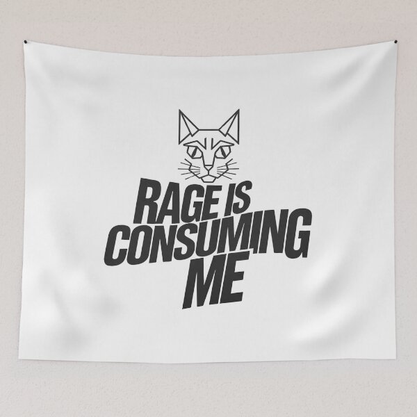 Item preview, Rage is Consuming Me Cat - Perfect gift for cat lovers and anyone who embraces their fiery side with a sense of humor. designed and sold by ZyziowskyArt.