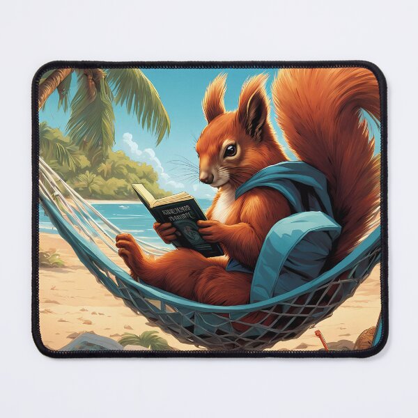 Item preview, Red Squirrel relaxing in a hammock designed and sold by Colin Bentham.