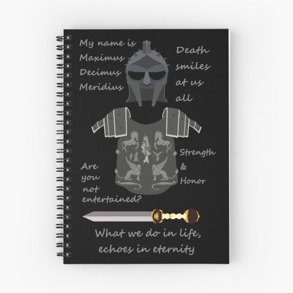 Item preview, Gladiator movie quotes (maximus's armor and sword) designed and sold by Soulfate.