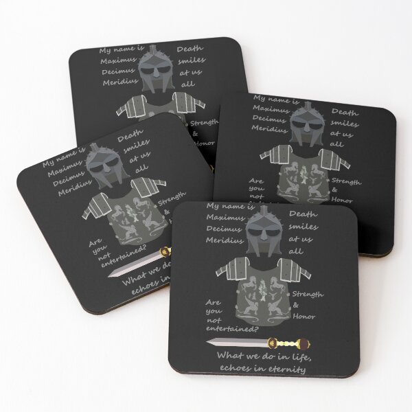 Item preview, Gladiator movie quotes (maximus's armor and sword) designed and sold by Soulfate.