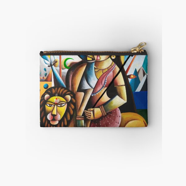 Item preview, Goddess Durga painting | Goddess Durga cubist style painting by kartick dutta designed and sold by KARTICK DUTTA.