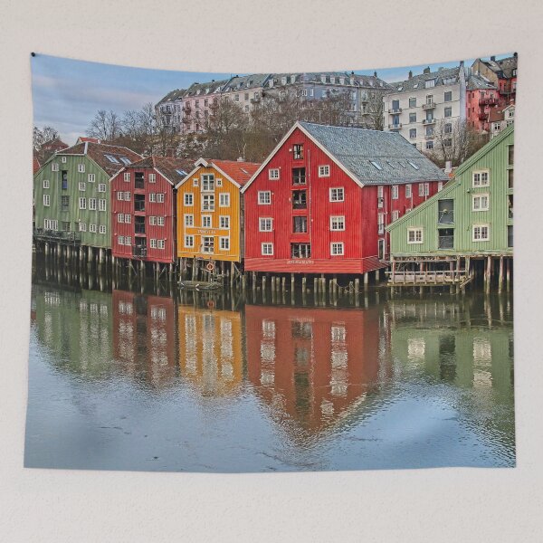 Item preview, Trondheim Colourful Wooden Wharf Buildings Norway designed and sold by Martyn R Arnold Fine Art Nature & Landscape Photography.