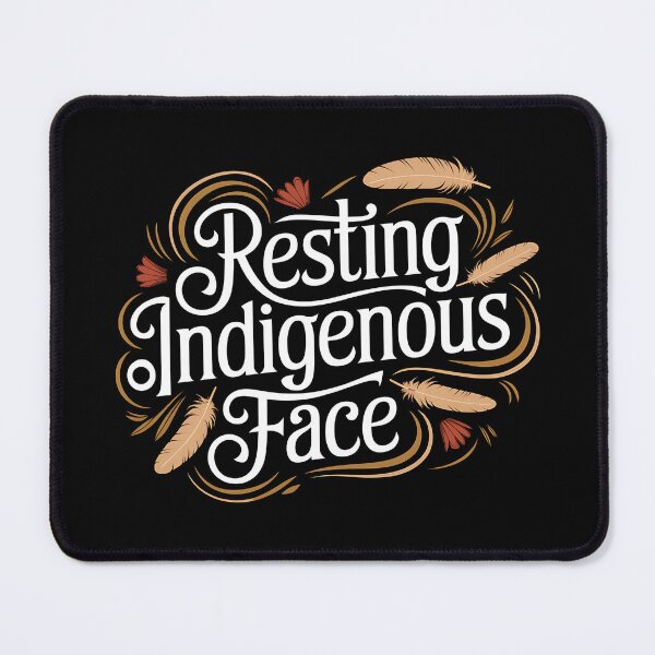Item preview, Resting Indigenous Face - This gift is perfect for those proud of their heritage who value humor, style, and self-expression. designed and sold by ZyziowskyArt.