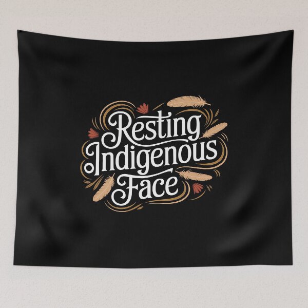Item preview, Resting Indigenous Face - This gift is perfect for those proud of their heritage who value humor, style, and self-expression. designed and sold by ZyziowskyArt.