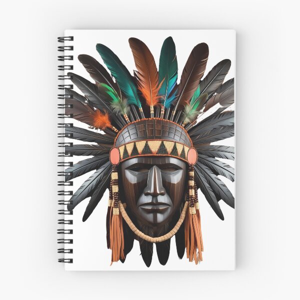 Item preview, Traditional Native American Tribal Mask with Feathers and Beads designed and sold by LoliDesignShop.