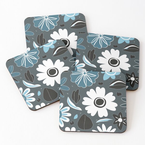 Item preview, Ocean Breeze Floral Doodle Pattern – Refreshing Blooms in Aquatic Hues designed and sold by WildStroke.