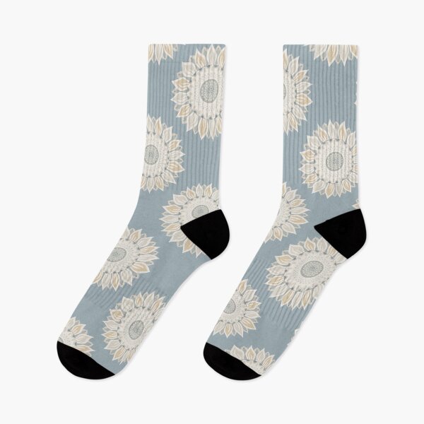 Item preview, Elegant mandala flowers with cool gray tones and ornamental white accents designed and sold by colorofmagic.