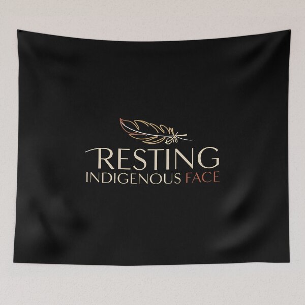 Item preview, Resting Indigenous Face - This gift is perfect for those proud of their heritage who value humor, style, and self-expression. designed and sold by ZyziowskyArt.