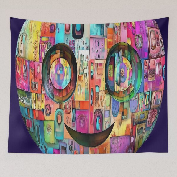 Item preview, Alternative smile emoji. Happy abstract design. designed and sold by Shoot-The-Moon.