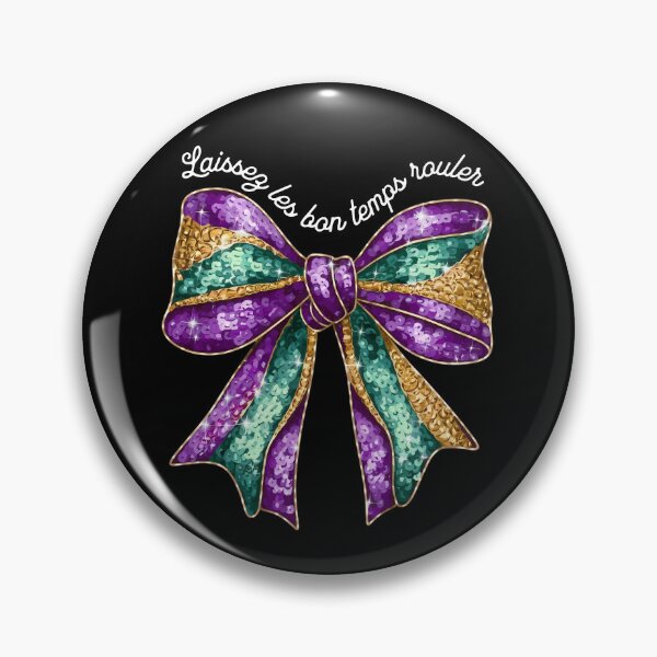 Item preview, Mardi Gras Coquette Bow Let the Good Times Roll designed and sold by darkskydelights.