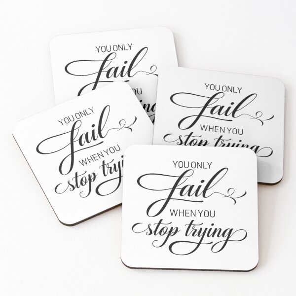 Item preview, you only fail when you stop trying designed and sold by DragonPurple.